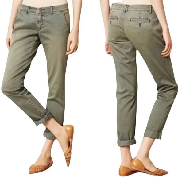 Pilcro And The Letterpress Jeans Size 26 Hyphen Denim Gray Cotton Blend Pockets - Picture 1 of 9
